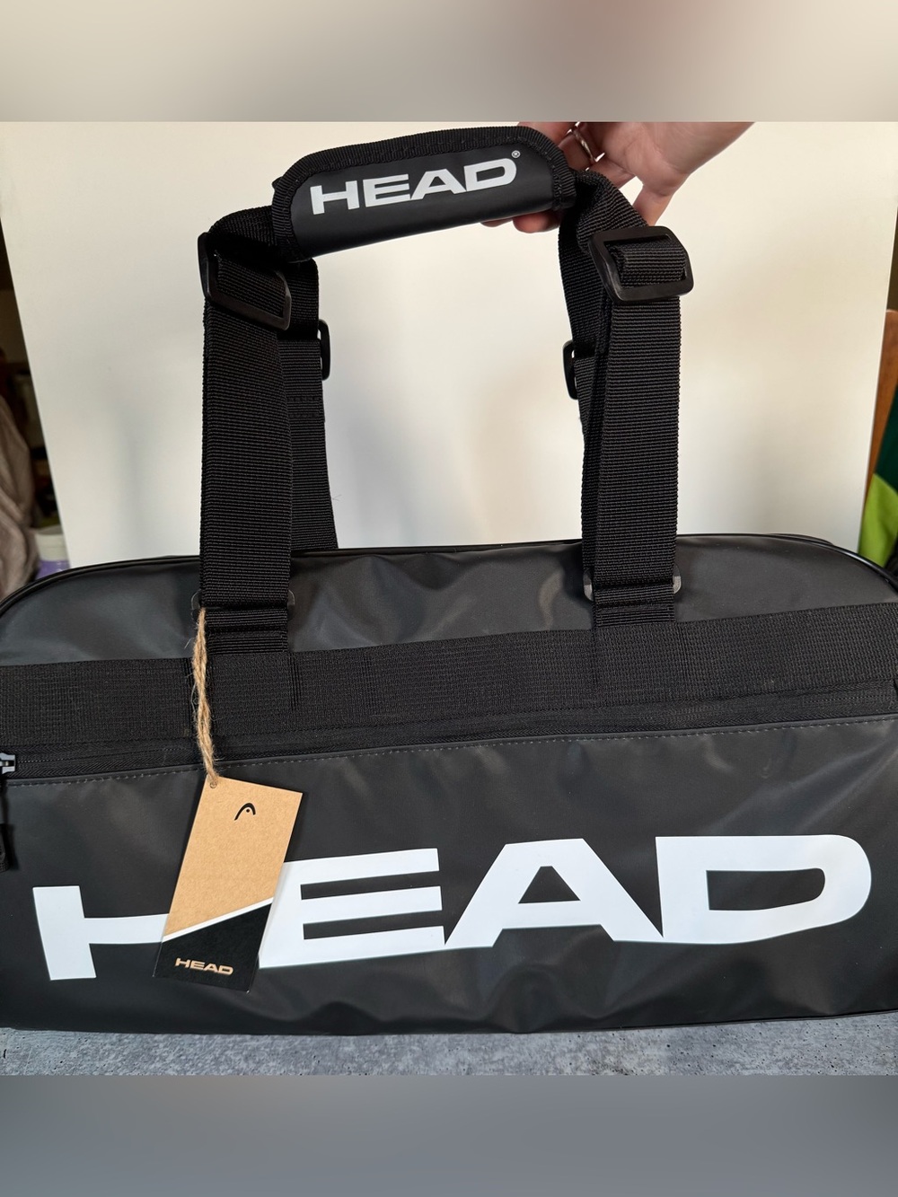 Head court Tennis Duffel Bag - Black With Custom Head Caps & Bonus